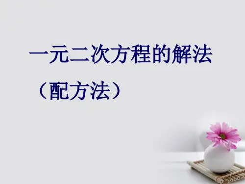 推荐-九年级数学上册人教版21.2解一元二次方程(配方法)ppt课件