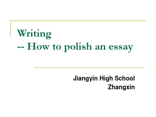 how to polish an essay