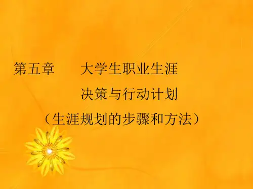 职业生涯决策与行动计划