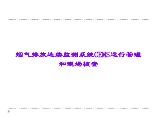 烟气排放连续监测系统CEMS运行管理和现场核查课件