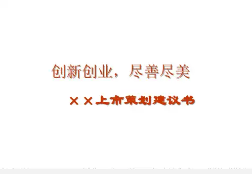 ××摩托上市策划建议书