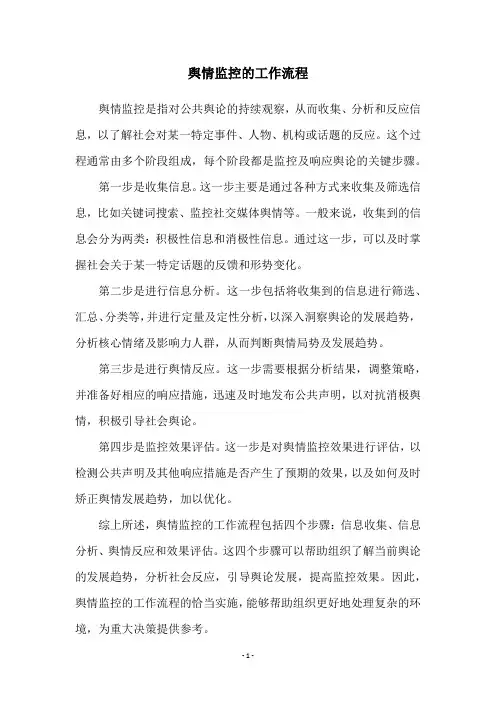 舆情监控的工作流程