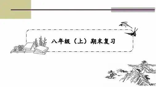 人教版物理八年级上学期期末复习练习课件PPT