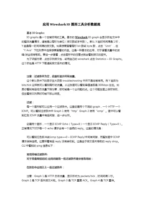 应用Wireshark IO图形工具分析数据流