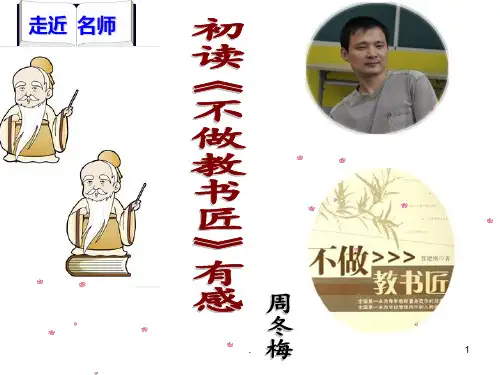 不做教书匠青年教师读书交流活动感悟PPT课件