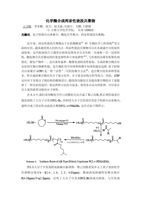 D-E-15_化学酶合成两亲性嵌段共聚物