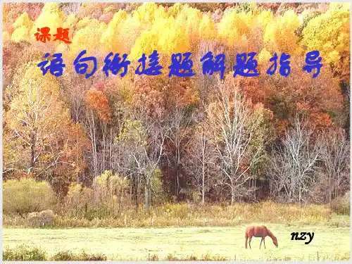 高考复习语句衔接题解题指导ppt