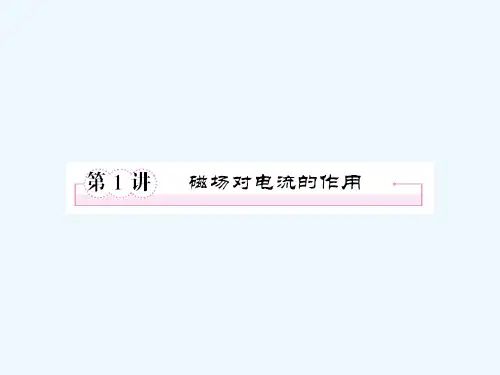 高考物理第一轮总复习-磁场对电流的作用课件