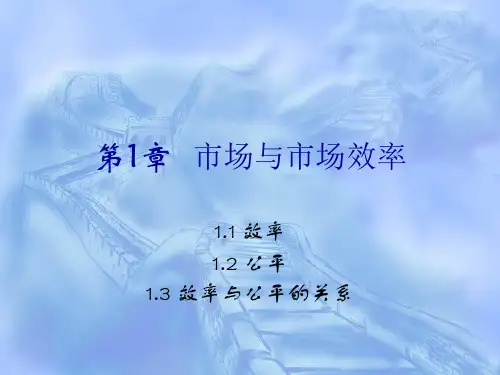 公共经济学课件：1社会福利：效率与公平