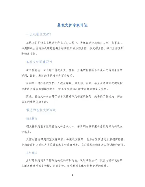 基坑支护专家论证