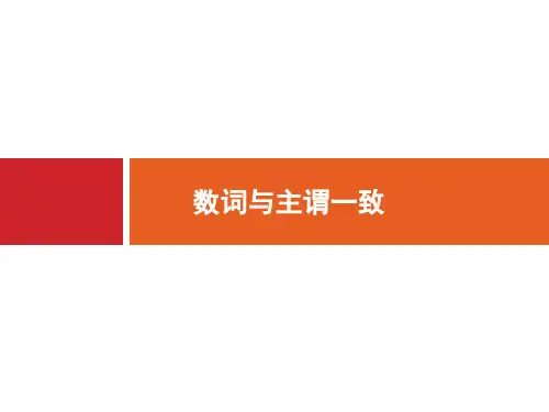 数词与主谓一致课件
