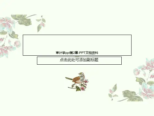 审计学ppt第2章-PPT文档资料
