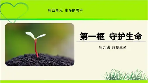 《守护生命》示范公开课教学课件【部编版七年级道德与法治上册】