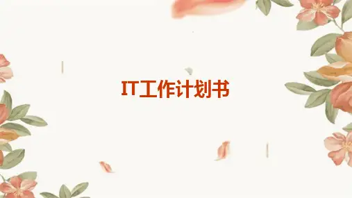 IT工作计划书PPT