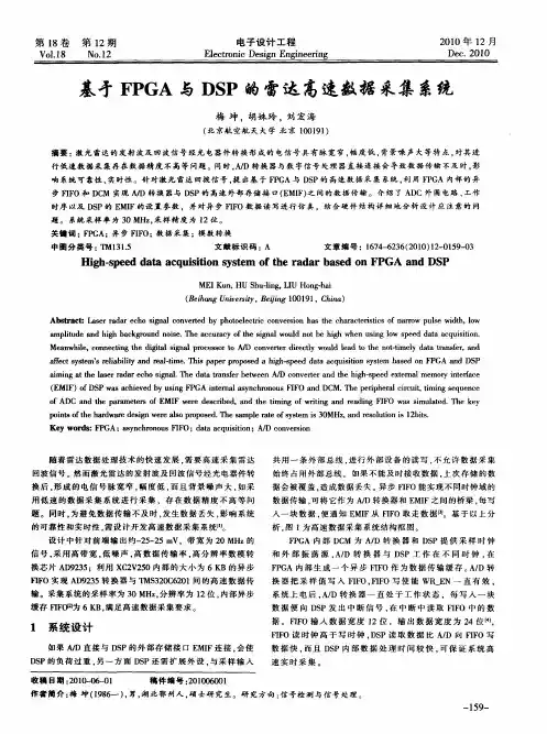 基于FPGA与DSP的雷达高速数据采集系统