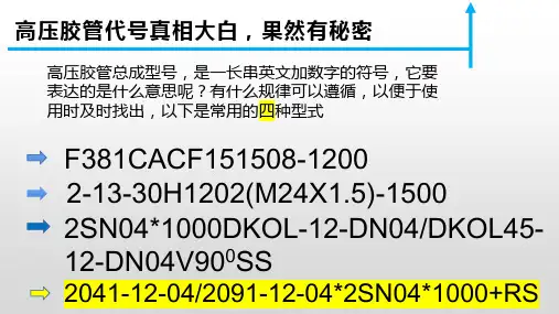 高压胶管代号真相大白