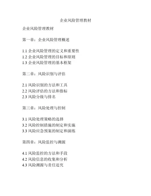 企业风险管理教材