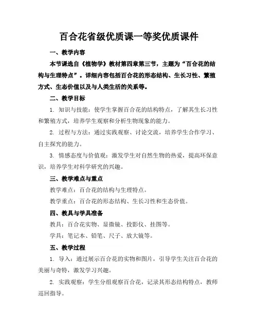 百合花省级课一等奖课件
