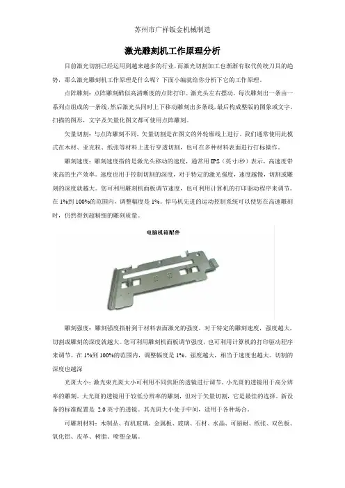 激光雕刻机工作原理分析