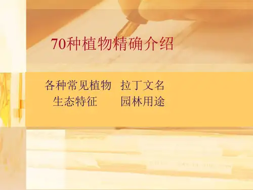 70种植物的介绍__园林植物