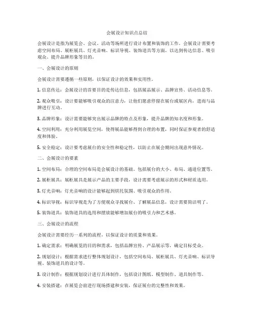 会展设计知识点总结