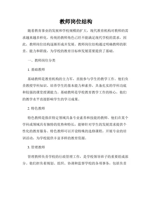 教师岗位结构