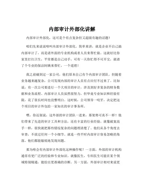 内部审计外部化讲解