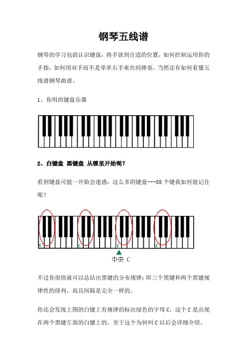 三分钟学会看键盘,教你看懂钢琴五线谱