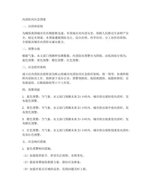 内涝防汛应急预案