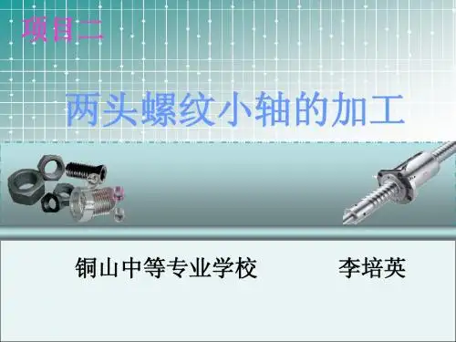 项目二  双头螺纹小