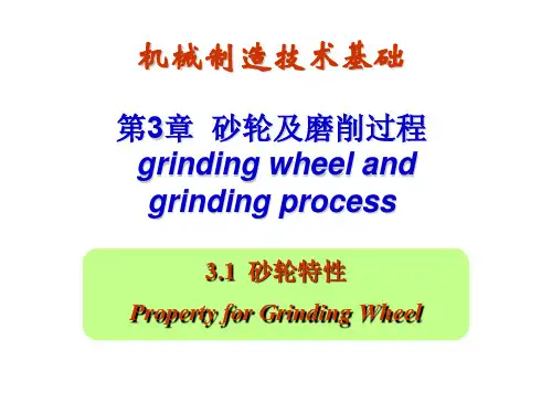 机械制造基础——第3章砂轮及磨削过程