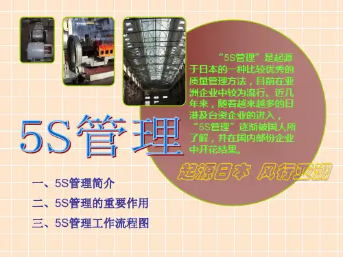 现场5S管理知识图文培训,5S基础知识,5S管理工作流程图