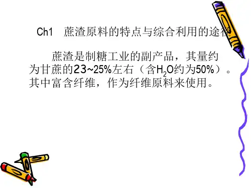 Ch1    蔗渣原料的特点与综合利用的