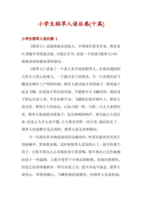 小学生稻草人读后感(十篇)