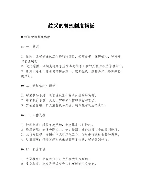 综采的管理制度模板