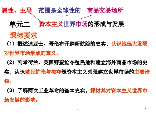 资本主义世界市场的形成与发展(正式) ppt