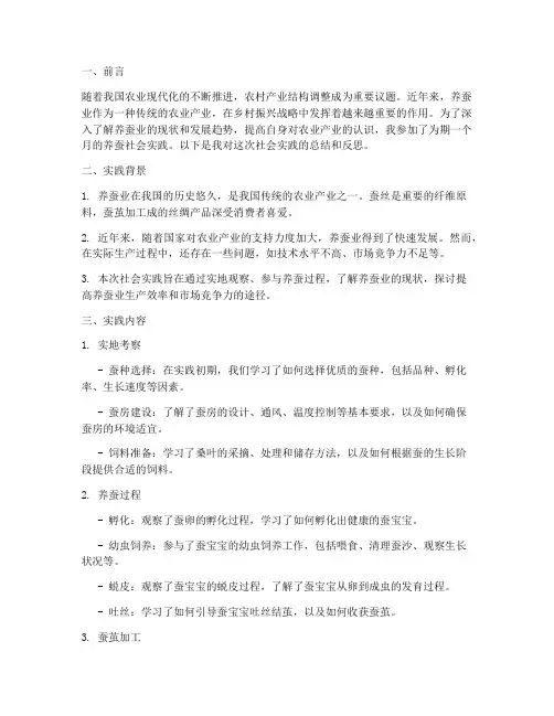 养蚕的社会实践报告