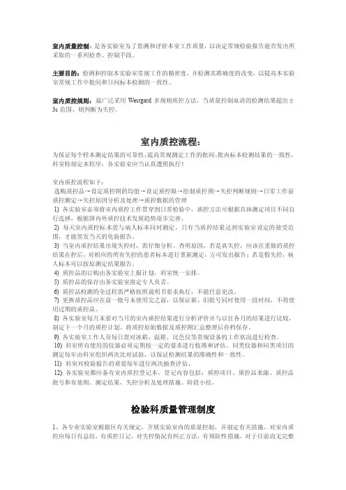 室内质控——精选推荐