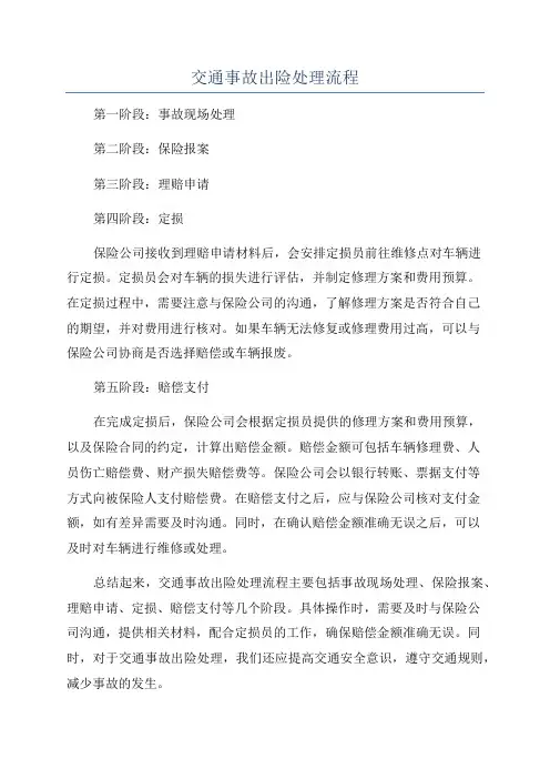 交通事故出险处理流程