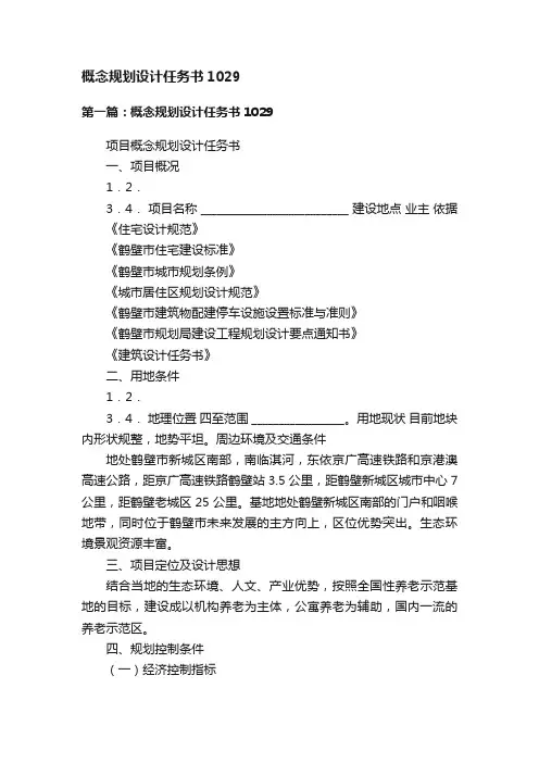概念规划设计任务书1029