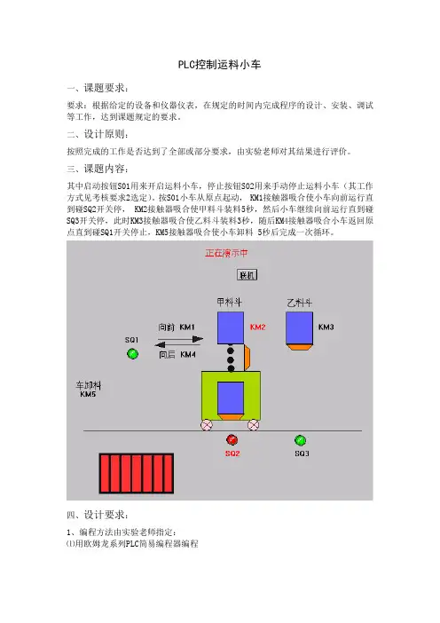 PLC控制运料小车讲解