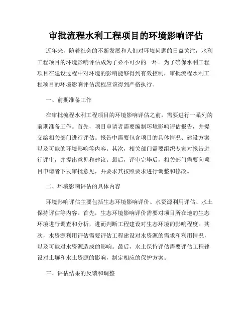 审批流程水利工程项目的环境影响评估