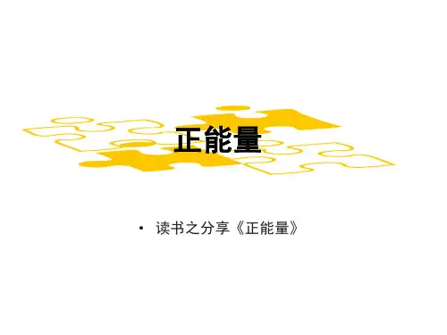 读书分享之--《正能量》页PPT文档