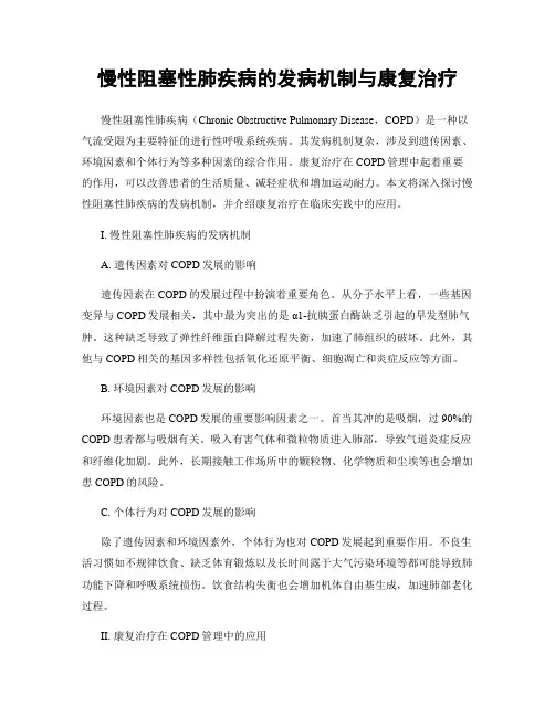 慢性阻塞性肺疾病的发病机制与康复治疗