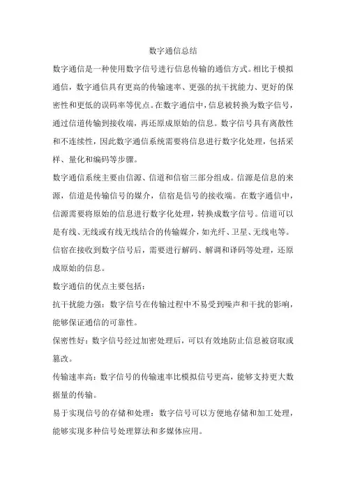 数字通信总结
