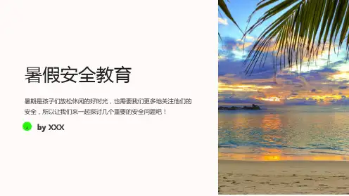 暑假安全教育ppt