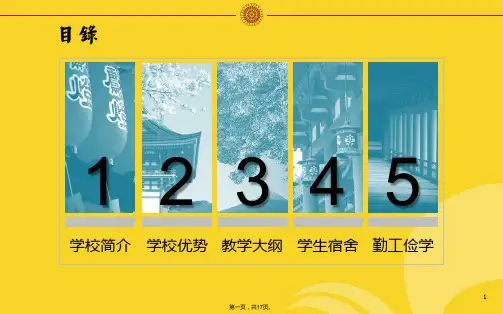大学介绍PPT模板(与“学校”有关的文档共17张PPT)