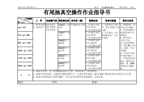 抽真空作业指导书