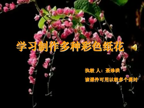 七年级劳技课彩色纸花的制作精ppt课件