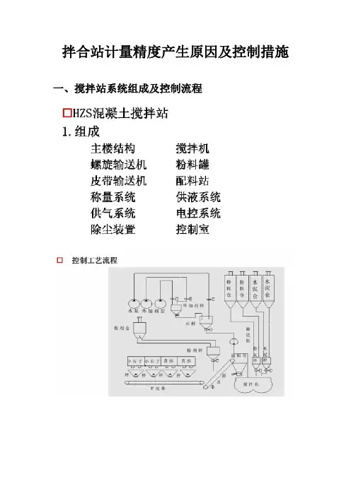 拌合站计量精度控制